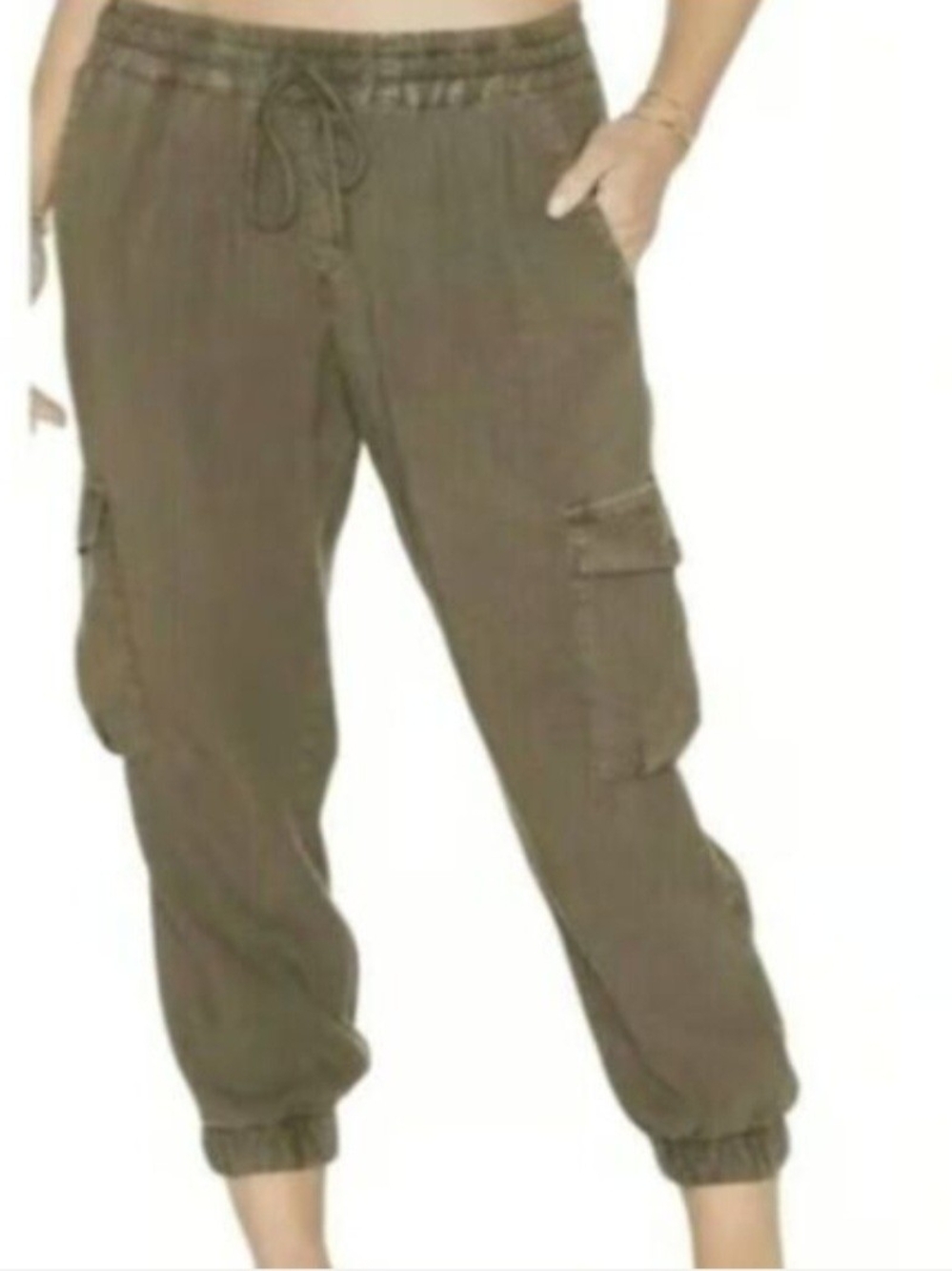 Anthropologie Cloth & Stone Olive/ Taupe Cargo Jogger Pants
